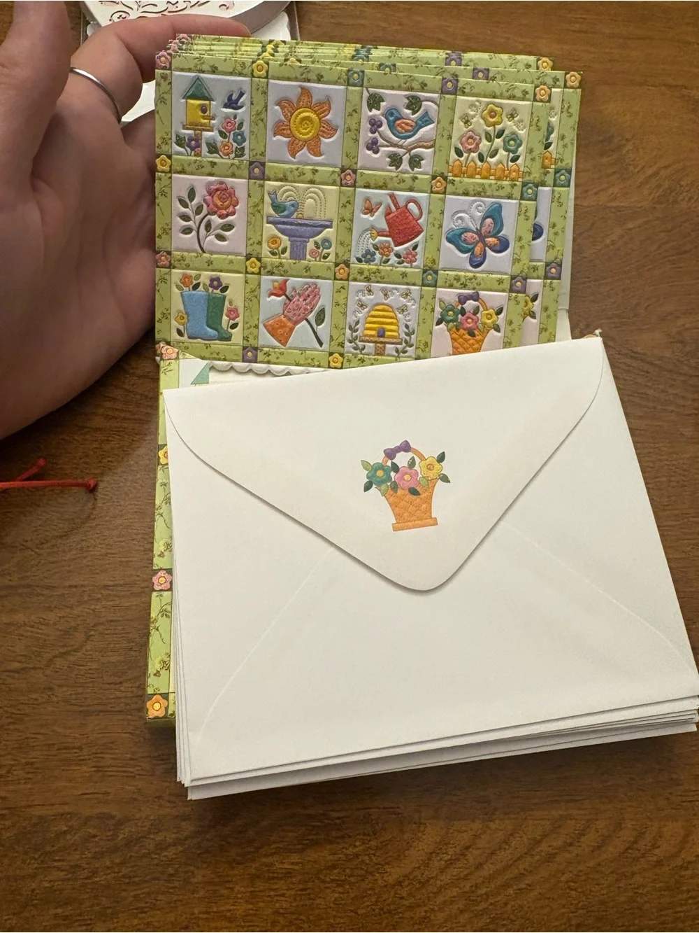 Floral Garden Note Cards - Multicolor Pocket Set